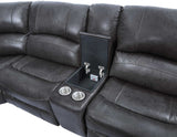 Denver Dual-Power 6-Piece Sectional, Charcoal - SET | DN5691ACC | DN5691ARC | DN5691LRC | DN5691WC | DN5691CC | DN5691RRC