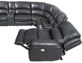 Denver Dual-Power 6-Piece Sectional, Charcoal - SET | DN5691ACC | DN5691ARC | DN5691LRC | DN5691WC | DN5691CC | DN5691RRC