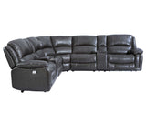 Denver Dual-Power 6-Piece Sectional, Charcoal - SET | DN5691ACC | DN5691ARC | DN5691LRC | DN5691WC | DN5691CC | DN5691RRC