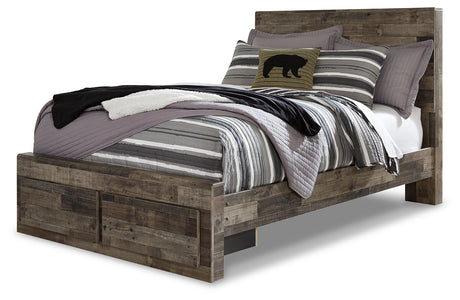 Derekson Full Panel Bed with 2 Storage Drawers with Dresser in Multi Gray from Ashley - Luna Furniture