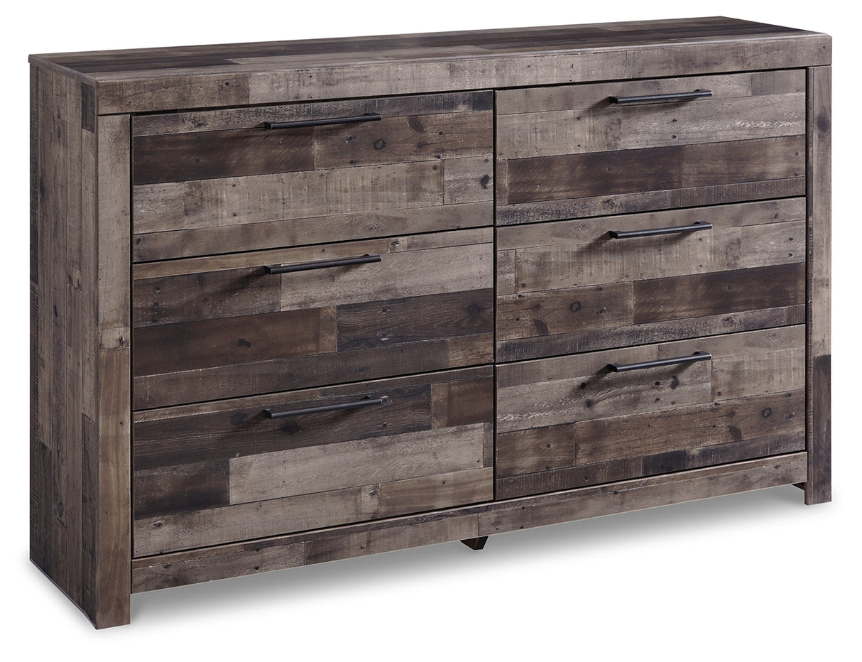 Derekson Full Panel Bed with 2 Storage Drawers with Dresser in Multi Gray from Ashley - Luna Furniture