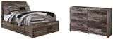 Derekson Full Panel Bed with 6 Storage Drawers with Dresser in Multi Gray from Ashley - Luna Furniture