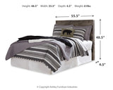 Derekson Full Panel Headboard Bed with Dresser in Multi Gray - PKG003271