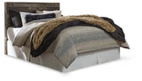 Derekson Queen/Full Panel Headboard Bed with Dresser in Multi Gray from Ashley - Luna Furniture