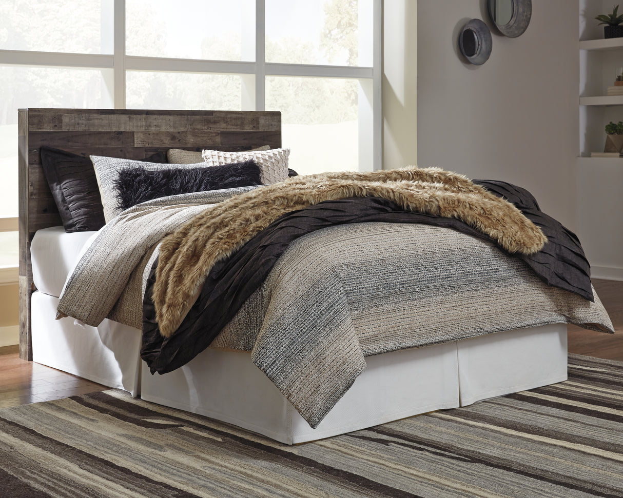 Derekson Queen/Full Panel Headboard Bed with Dresser in Multi Gray from Ashley - Luna Furniture