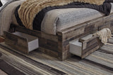 Derekson Queen Panel Bed with 6 Storage Drawers with Dresser in Multi Gray from Ashley - Luna Furniture