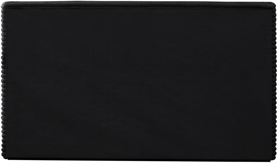 Dexter Corduroy Full Bed in Black from Meridian - Luna Furniture