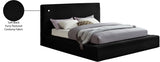 Dexter Corduroy Full Bed in Black from Meridian - Luna Furniture