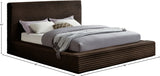 Dexter Corduroy Full Bed in Brown from Meridian - Luna Furniture