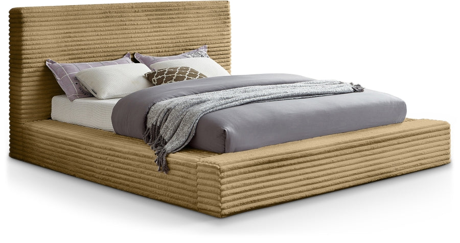 Dexter Corduroy Full Bed in Camel from Meridian - Luna Furniture