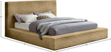 Dexter Corduroy Full Bed in Camel from Meridian - Luna Furniture