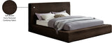 Dexter Corduroy King Bed in Brown from Meridian - Luna Furniture