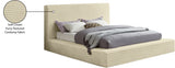 Dexter Corduroy King Bed in Cream from Meridian - Luna Furniture