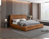 Dexter Corduroy Queen Bed in Saddle from Meridian - Luna Furniture