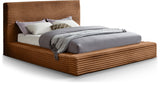 Dexter Corduroy Queen Bed in Saddle from Meridian - Luna Furniture