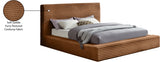 Dexter Corduroy Queen Bed in Saddle from Meridian - Luna Furniture