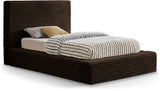 Dexter Corduroy Twin Bed in Brown from Meridian - Luna Furniture