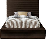 Dexter Corduroy Twin Bed in Brown from Meridian - Luna Furniture