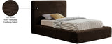 Dexter Corduroy Twin Bed in Brown from Meridian - Luna Furniture