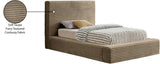 Dexter Corduroy Twin Bed in Taupe from Meridian - Luna Furniture