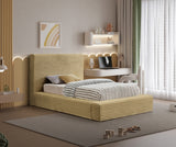 Dexter Corduroy Twin Twin Bed in Camel from Meridian - Luna Furniture