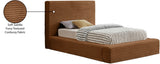 Dexter Corduroy Twin Twin Bed in Saddle from Meridian - Luna Furniture