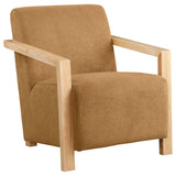 Diego Honey Upholstered Accent Arm Chair with Wood Arms from Coaster - Luna Furniture