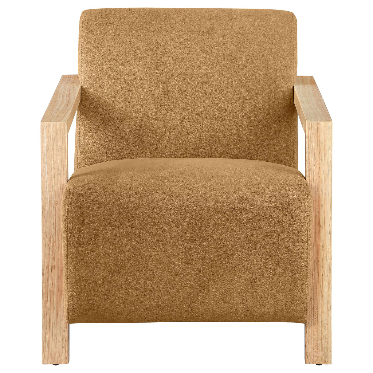 Diego Honey Upholstered Accent Arm Chair with Wood Arms from Coaster - Luna Furniture