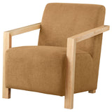 Diego Honey Upholstered Accent Arm Chair with Wood Arms from Coaster - Luna Furniture