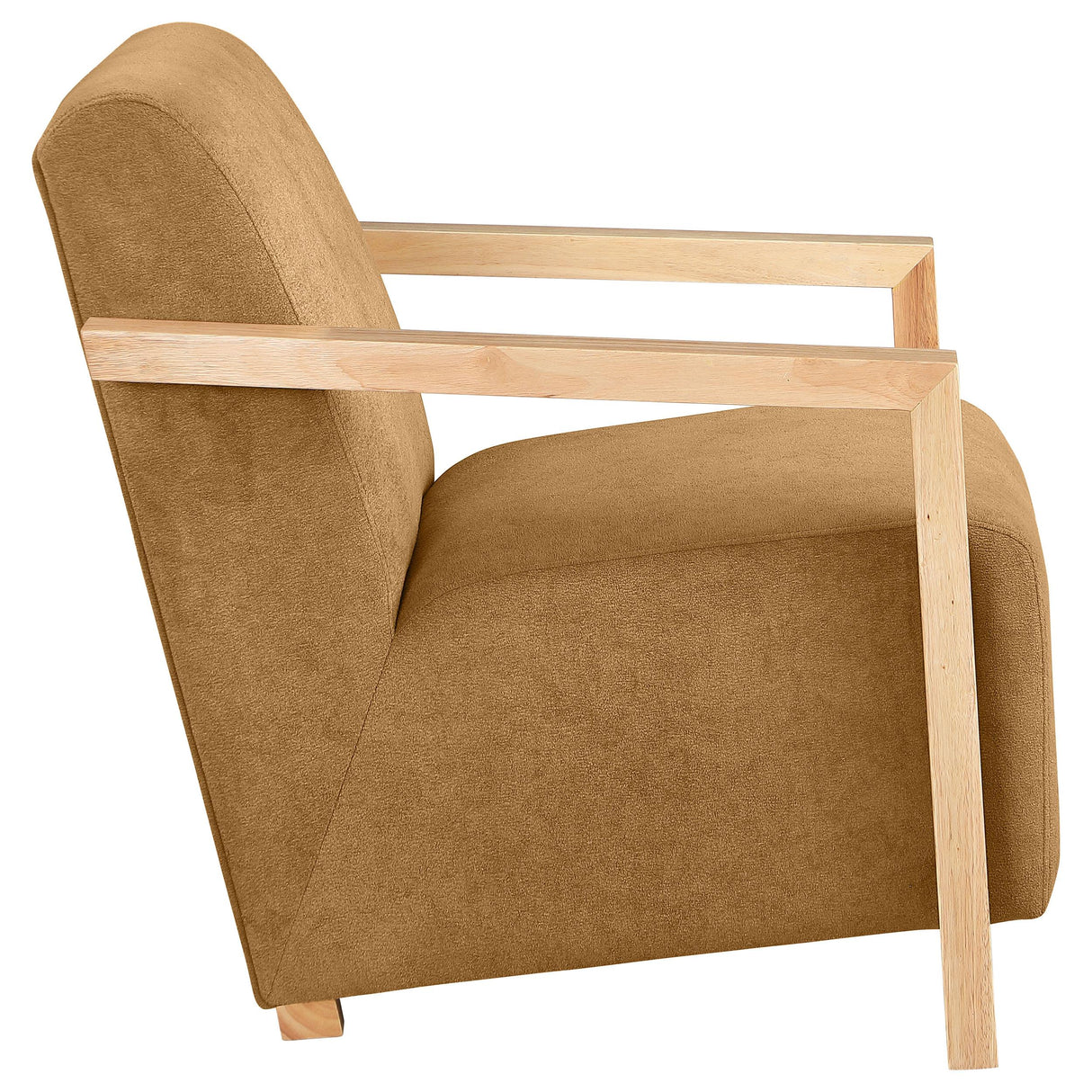 Diego Honey Upholstered Accent Arm Chair with Wood Arms from Coaster - Luna Furniture