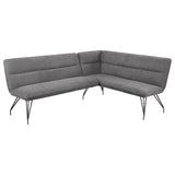 Dodson Fabric Upholstered L-Shaped Nook Dining Bench Grey - 108486