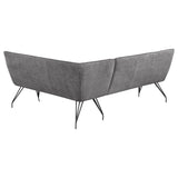 Dodson Fabric Upholstered L-Shaped Nook Dining Bench Grey - 108486