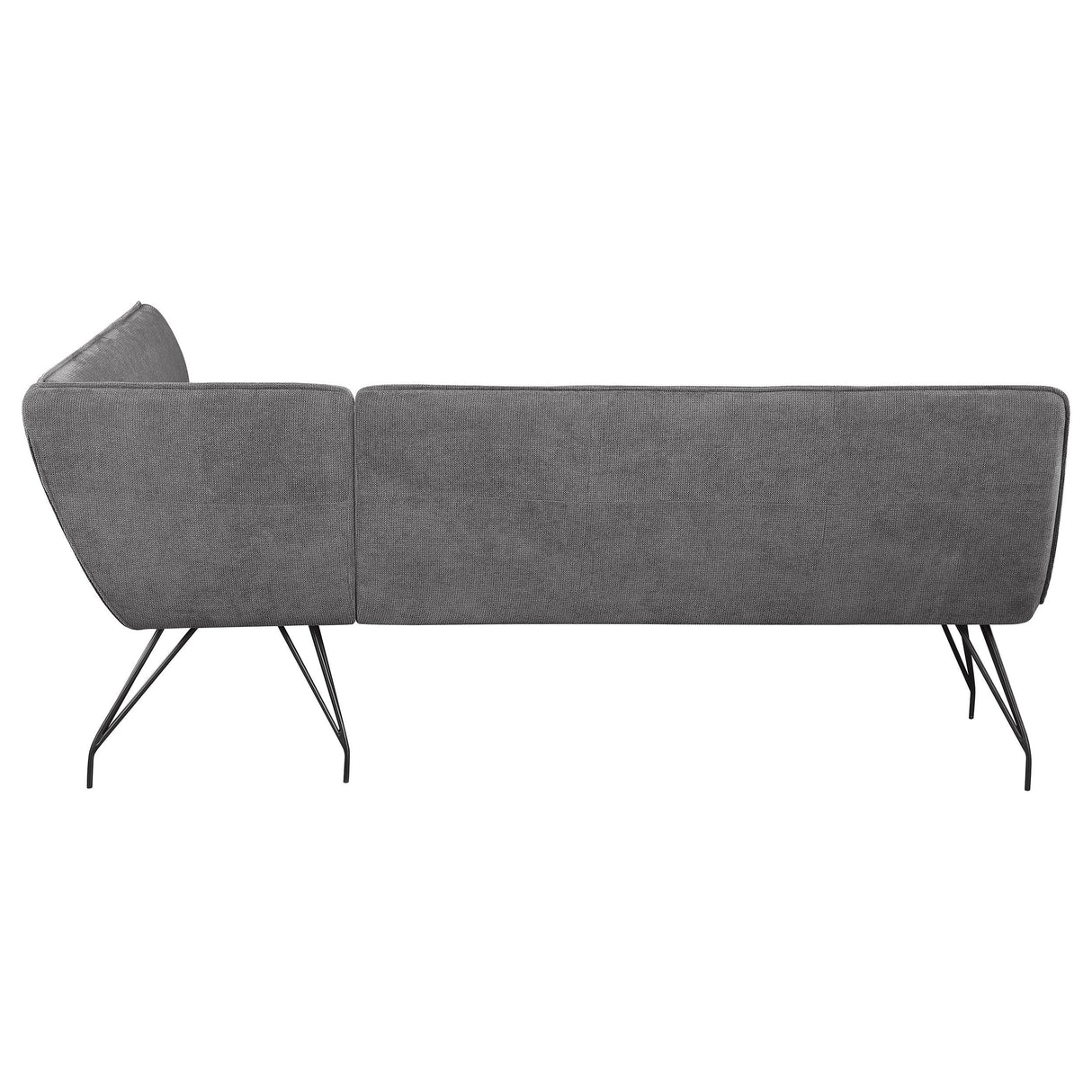 Dodson Fabric Upholstered L-Shaped Nook Dining Bench Grey - 108486