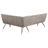 Dodson Fabric Upholstered L-Shaped Nook Dining Bench Taupe - 108496