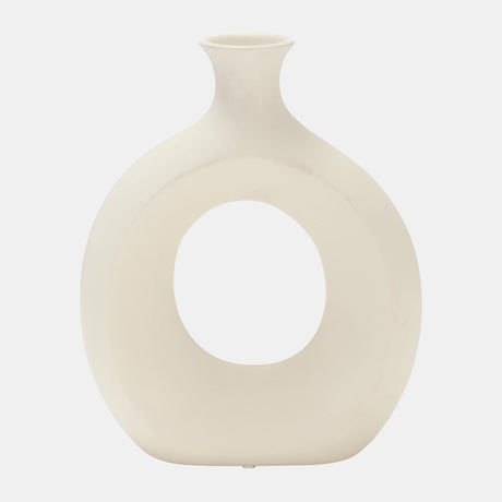 Dol, 10" Open Cut Vase, Cotton from Sagebrook Home - Luna Furniture