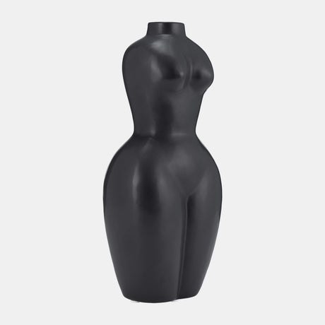 Dol, 12"h Torso Vase, Black from Sagebrook Home - Luna Furniture