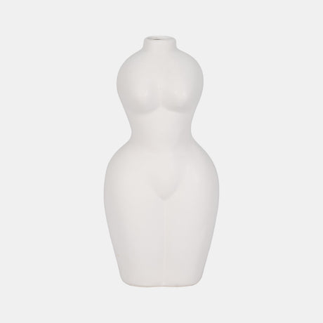 Dol, 12"h Torso Vase, White from Sagebrook Home - Luna Furniture