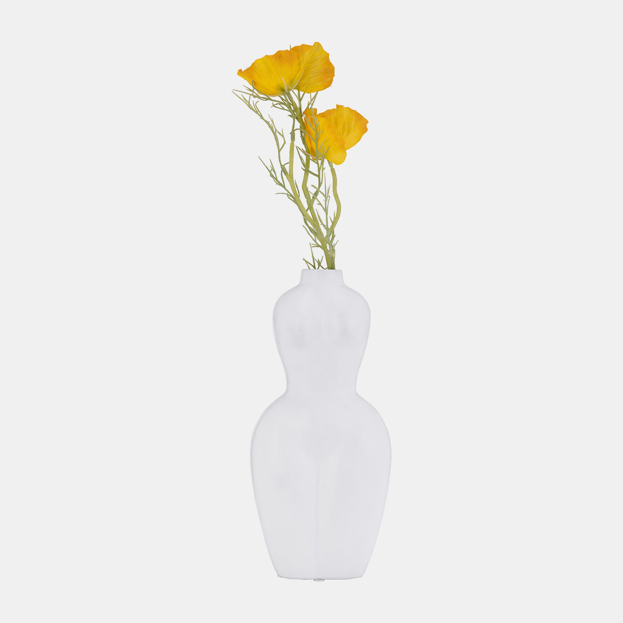 Dol, 12"h Torso Vase, White from Sagebrook Home - Luna Furniture