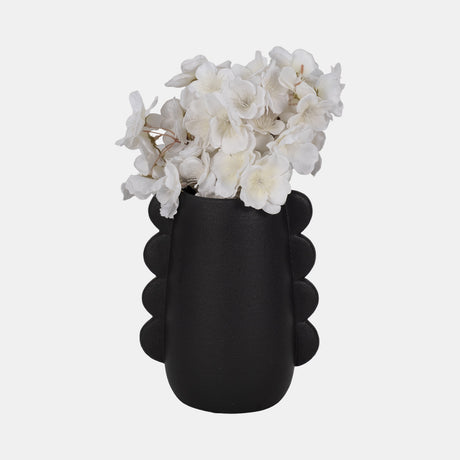 Dol, 7" Eared Vase, Black from Sagebrook Home - Luna Furniture