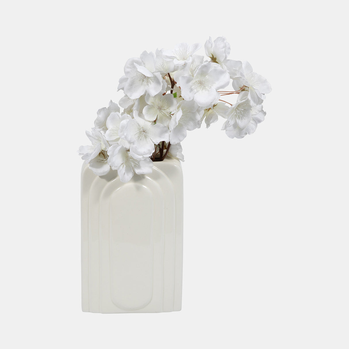 Dol, 7" Rectangular Vase, White from Sagebrook Home - Luna Furniture