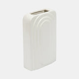 Dol, 7" Rectangular Vase, White from Sagebrook Home - Luna Furniture