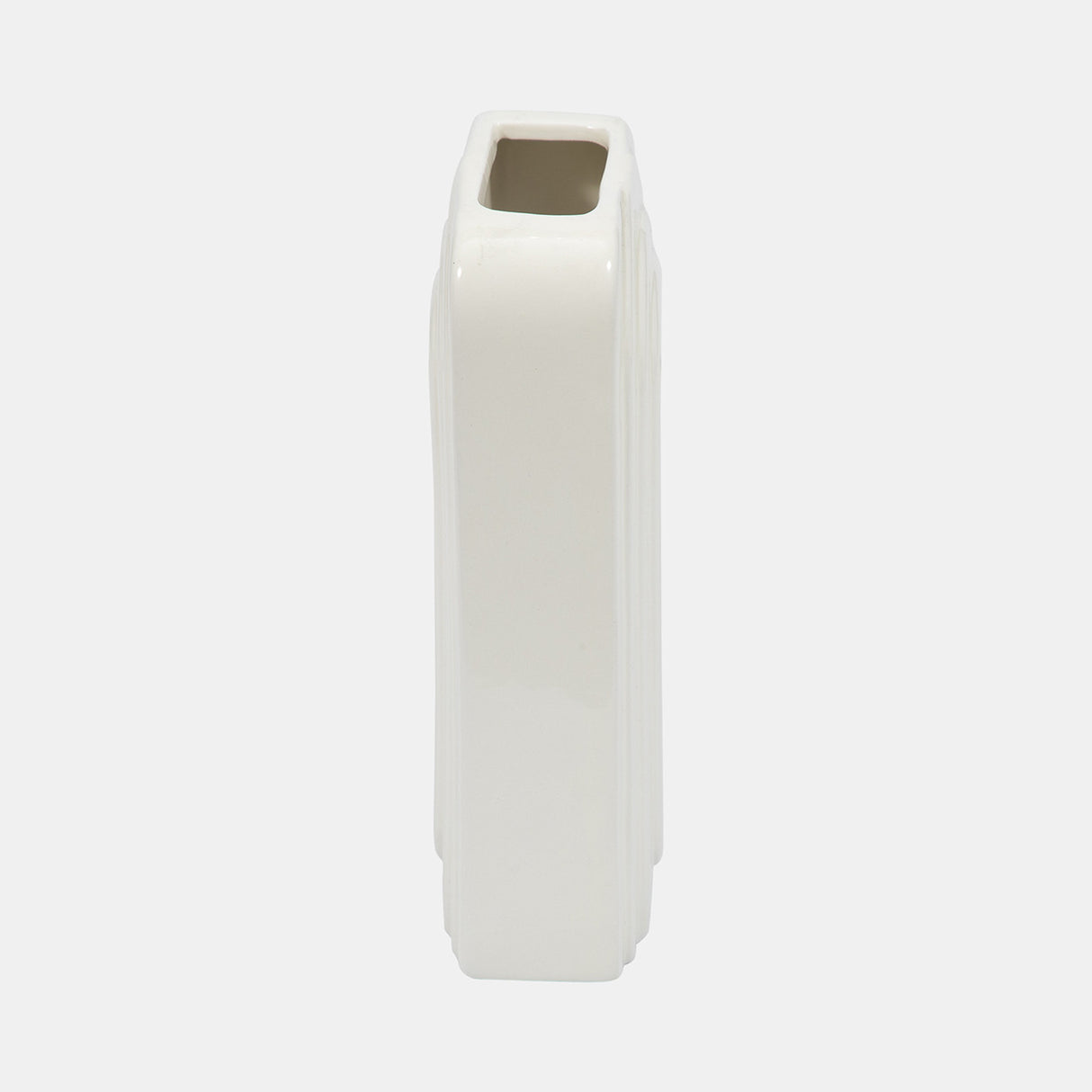 Dol, 7" Rectangular Vase, White from Sagebrook Home - Luna Furniture