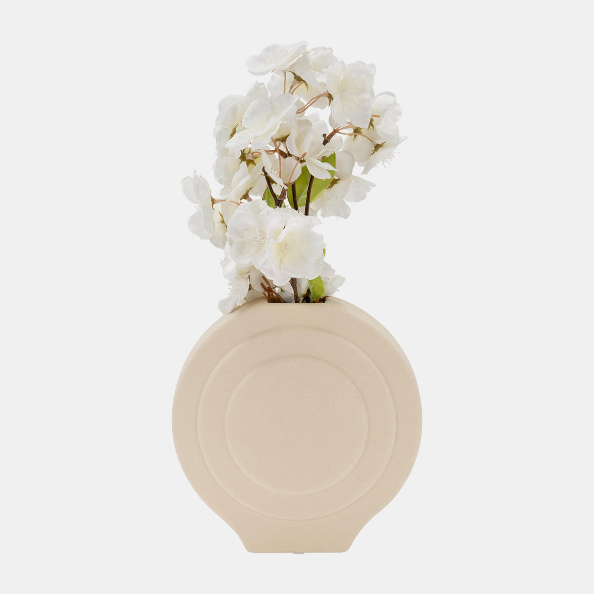 Dol, 7" Round Vase, Cotton from Sagebrook Home - Luna Furniture