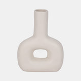 Dol, 8" Open Cut Vase, Cotton from Sagebrook Home - Luna Furniture