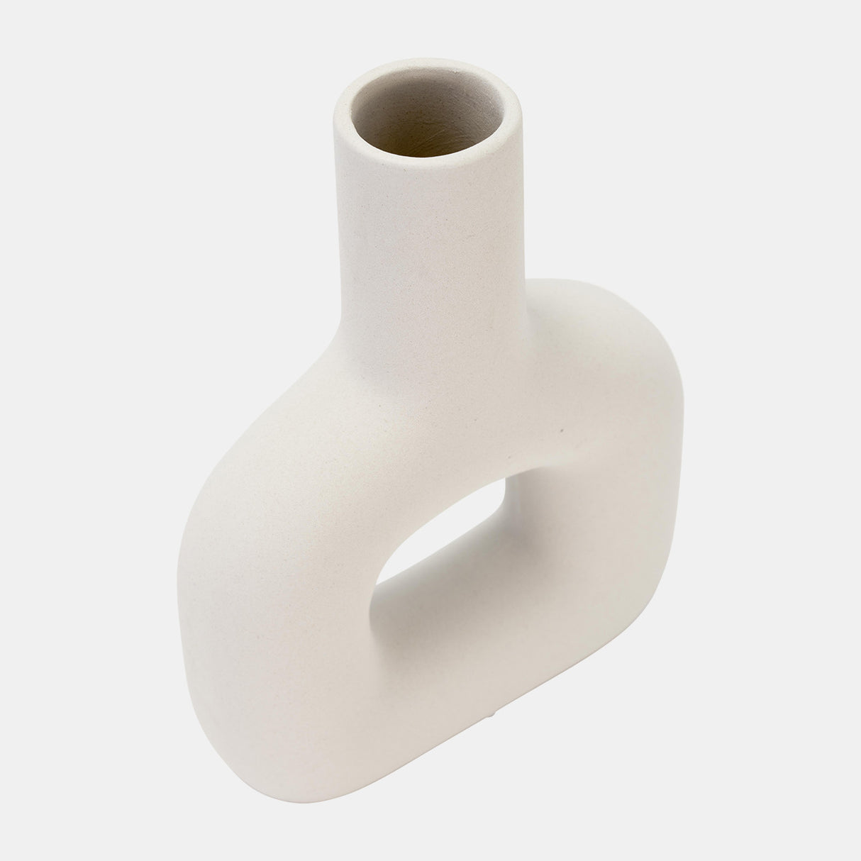 Dol, 8" Open Cut Vase, White from Sagebrook Home - Luna Furniture