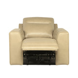 DONCELLA DUAL-POWER LEATHER CONSOLE LOVESEAT from Steve Silver - Luna Furniture