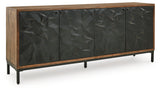 Dorannby Black/Brown Accent Cabinet - A4000649