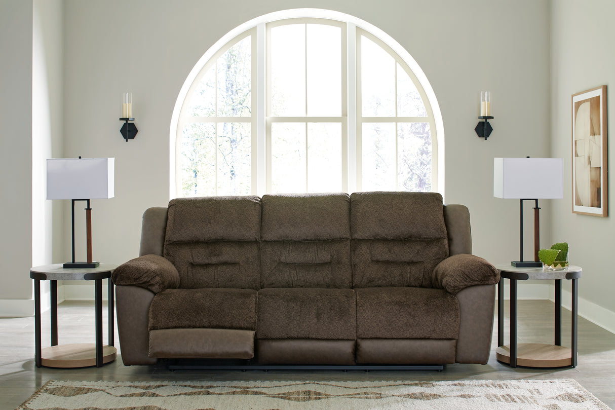 Dorman Sofa, Loveseat and Recliner in Chocolate - PKG019317