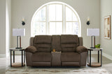 Dorman Sofa, Loveseat and Recliner in Chocolate - PKG019317