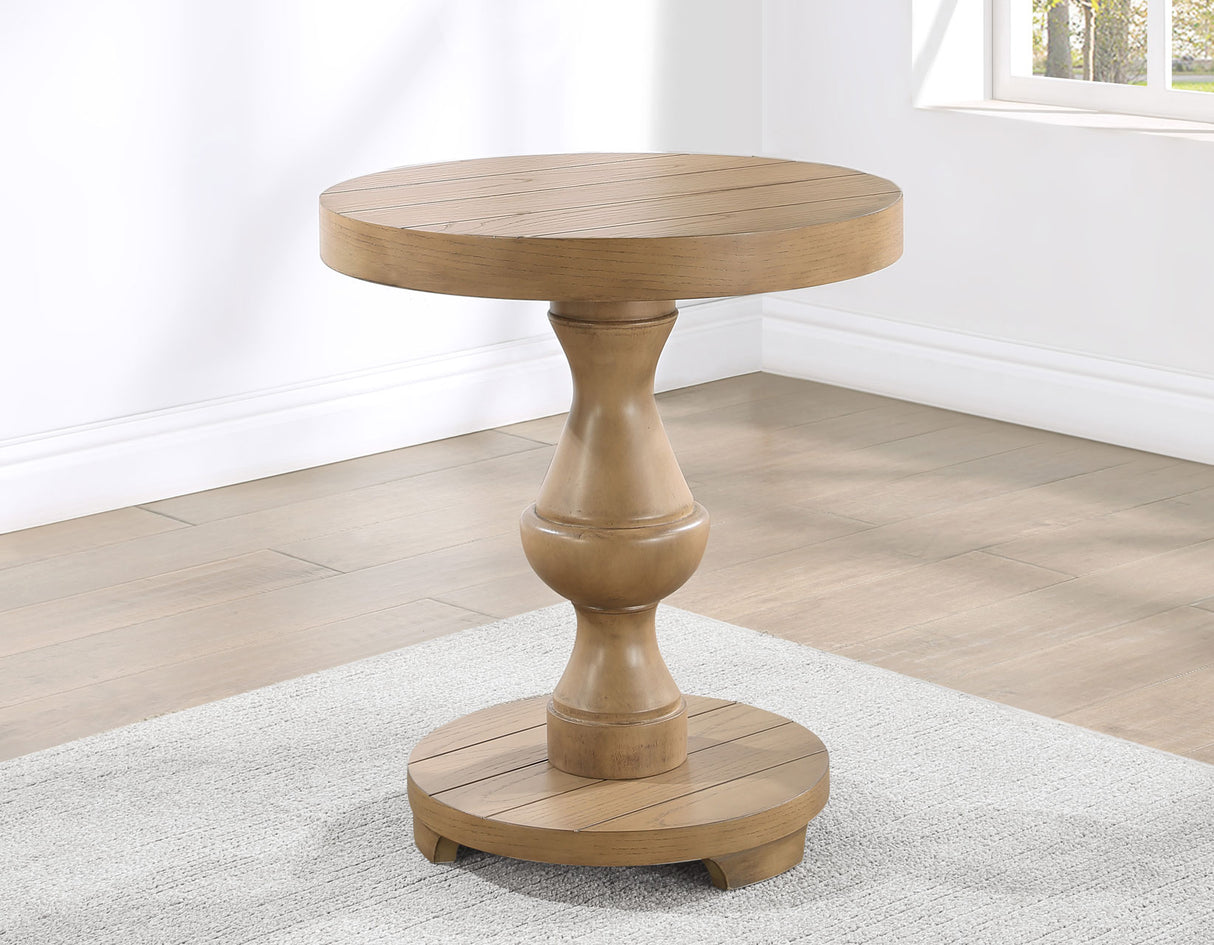 Dory Round End Table, Sand from Steve Silver - Luna Furniture